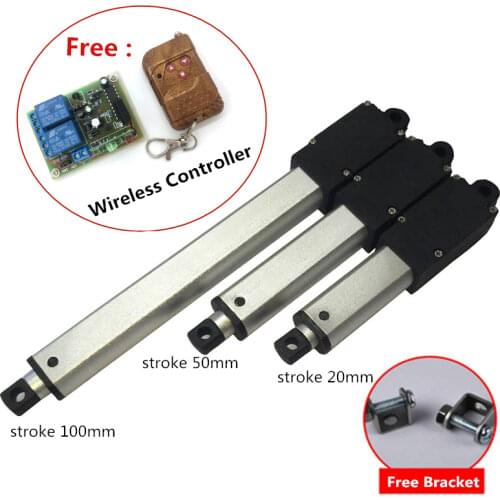 DC 12V Mini Lineal Actuator 15mm/s 60N 30N Telescopic Stick Stroke 30mm 50mm Electric Motor 12 V Volt Linear Actuador DC12V