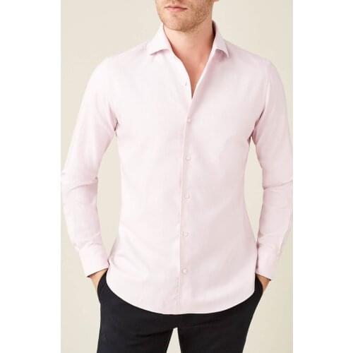ALENMEZA Male 100 Cotton Pink Shirt