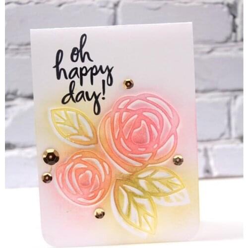 Bloom Rose Flower Leaf Set Metal Cutting Dies Stencils for DIY Scrapbooking Decorative Crafts Embossing Paper Cards New 2018 Die