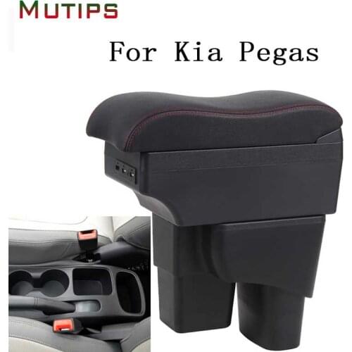 Mutips For Kia Pegas Soluto Xcite armrest box leather arm rest center console accessories interior parts decoration 2016-2018