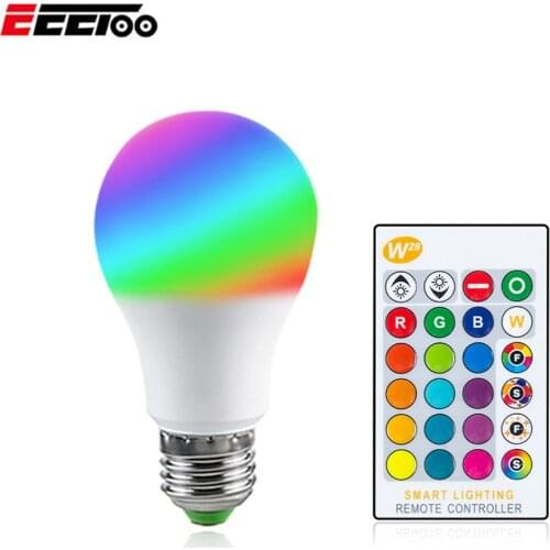 Dimmable E27 LED Bulb With Remote Control 5W 10W 15W RGB RGBW RGBWW Color Change 85-265V Smart Lighting Memory Function Led Lamp