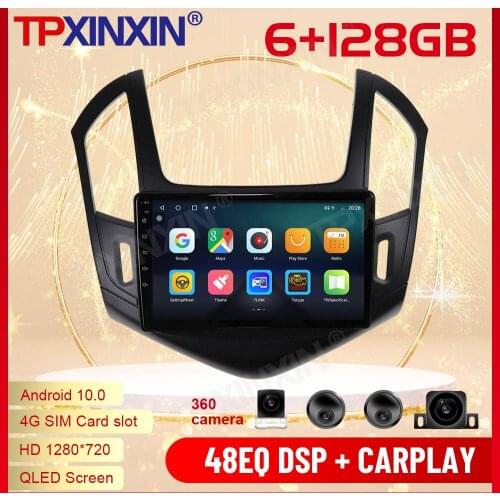 2 Din Carplay Android Radio Receiver Multimedia Stereo For Chevrolet CRUZE 2012 2013 2014 2015 GPS Navi BT Audio Video Head Unit