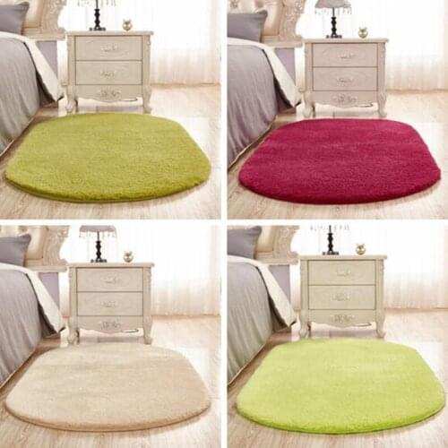 Lamb velvet oval cute carpet mat home living room coffee table bedroom room bedside carpet bed