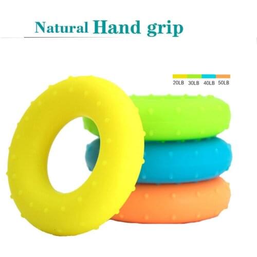 Silica Gel Portable Hand Grip Gripping Ring Carpal Expander Finger Trainer Grip Strength Rehabilitation Massage Ring Ball