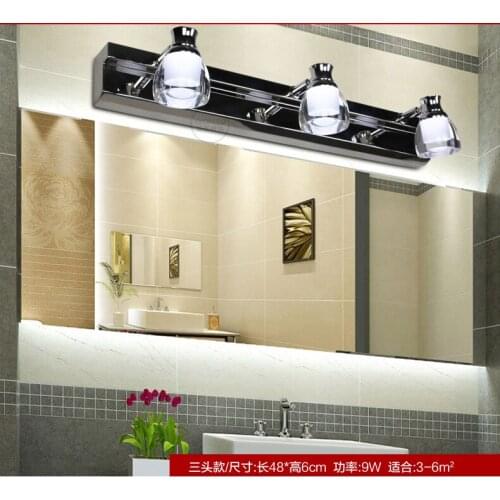 Led mirror light bathroom cosmetic lamp sanitary stainless steel wall lamp modern brief lamps 701
