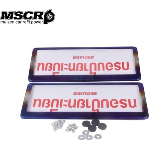 2pcs/set Universal Neo Chrome Thailand license plate frame holder Stainless Steel Durable Rust Protection for Vehicles-YX00018
