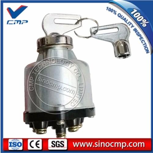 SINOCMP Ignition Switch 007SS-54-3 with 2 Keys for Excavator Digger Spare Parts