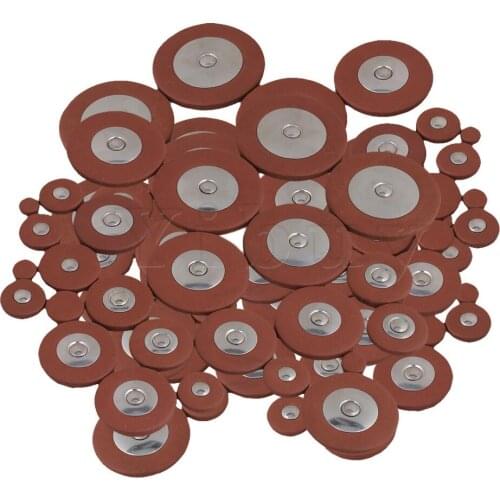 Yibuy Orange 4.8mm Thick Saxophone Leather Pads for Alto Saxophone