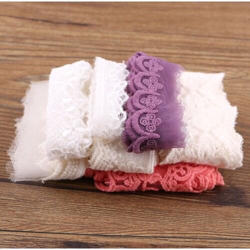 1 yards 1.7-7.5cm cotton lace fabric DIY fabric lace flower gift ribbon decoration material color cotton lace
