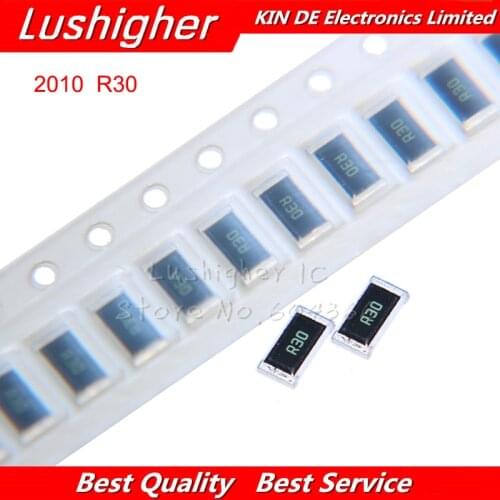 100PCS 2010 0.3 Ohm SMD Resistor 3/4W 1% R30 0.3 Ohm 0.3ohm