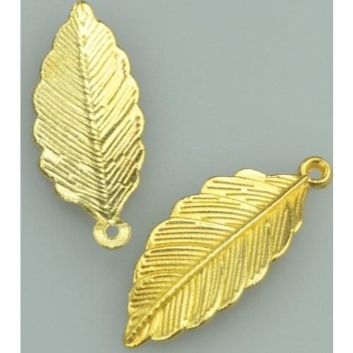 25pcs 31*13mm gold color tree leaf Alloy charms pendant fit necklace bracelet diy Pendants for jewelry making Q305