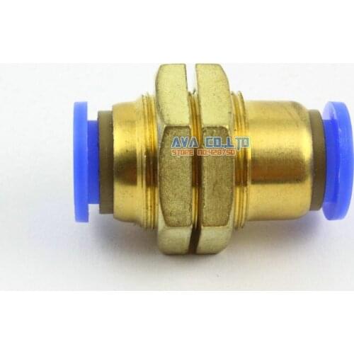 5 Pieces 10mm OD Tube Pneumatic Bulkhead Union Push In To Connect Fitting