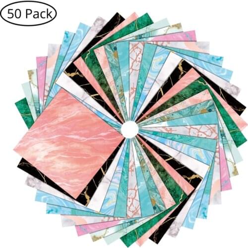 50/100/96pc Square Star Origami Paper Marble Bronzing Folded Crane Paper Card Making DIY Scrapbooking Paper Craft Decor 15×15cm