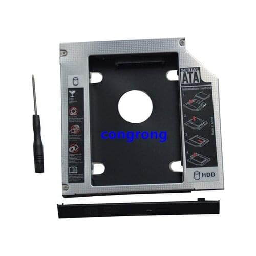 9.5MM 2nd SATA HDD SSD Hard Drive Caddy Adapter for Lenovo Y410 Y410P Y410PT Z500