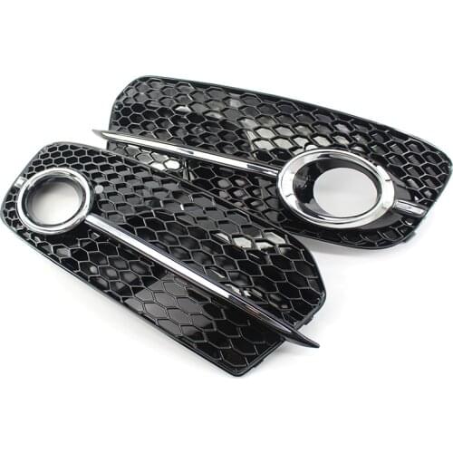 Sports Style Car Front Bumper Fog Light Grille Cover for Audi Q5 2009-2012 ABS Car Replacem Racing Grills Auto Accessories