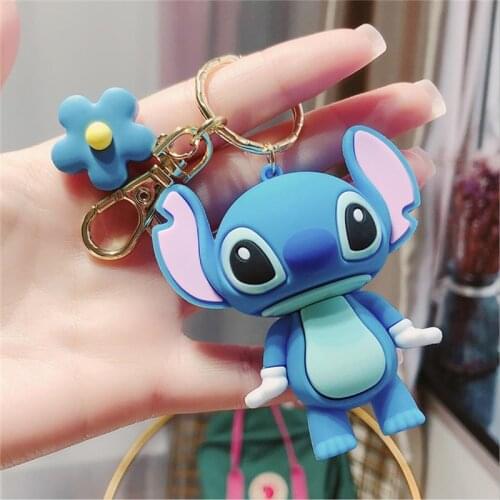 Disney New Stitch animal figure Keychain mickey minnie mouse Keychain Doll Donald Duck pendant Accessories Keychain Bag Pendant