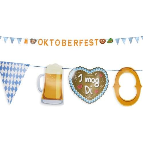 5m Oktoberfest Big Banner Garland Flags Munich Beerfest Octoberfest Beer Festival Party Supplies Paper Banner