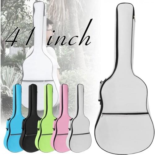 41 Inch 8mm Acoustic Guitar Bag Sponge Thicken Oxford Fabric Double Straps Padded Guitar Soft Gig Case Waterproof Backpack