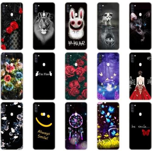 For Samsung A11 Case 6.4" Soft Silicon Tpu Back Phone Cover For Samsung Galaxy A11 SM-A115FZWNSER a115 coque black Cartoon