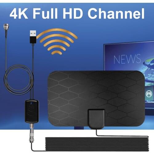 HDTV TV Antenna 2000 Miles 4k Digital Antenna High Gain TV Amplifier Signal Booster DVB-T2 Satellite Receiver Indoor Aerial