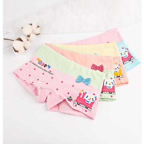 Childrens shorts Korean version of the underwear in the childrens pure girls underwear cartoon boxer students boyshort cotton