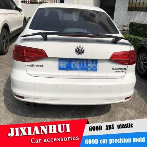 For J etta Spoiler 2012-2019 Volkswagen J etta TF High Quality Spoiler ABS Material Car Rear Wing Primer Color Rear Spoiler