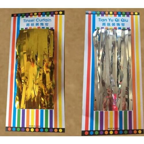 1x2 Meters Gold Foil Fringe Tinsel Curtain Tassel Garlands Wedding Photography Backdrop Birthday Party Decoration