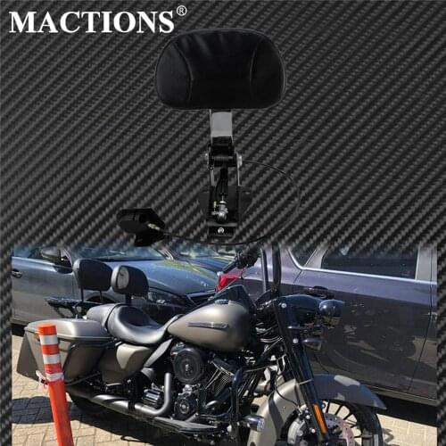 Chrome Arm Motorcycle Adjustable Full Forward Driver Backrest Fits For Harley Touring Street Glide FLHR FLHX Road Glide FLTRX