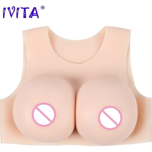 IVITA Artifical Silicone Breast Forms Huge Fake Boobs Breasts G Cup for Crossdresser Transgender Enhancer Drag-Queen Shemale