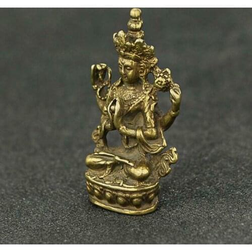 Exquisite Of Collection Chinese Brass copper *Tibetan Buddha* Lucky pendant