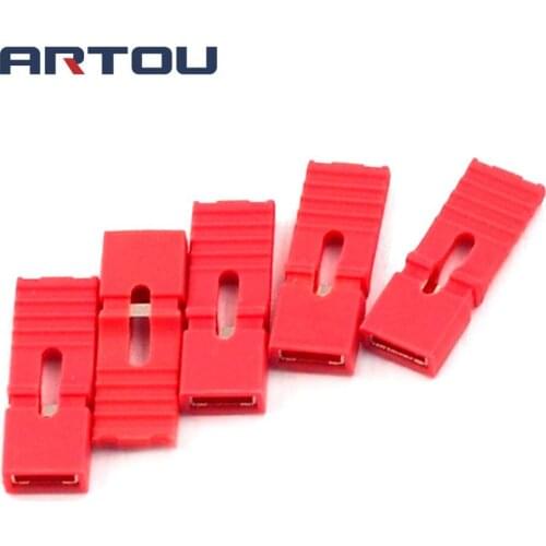 200PCS Lengthened Jumper Cap Long Handle Jumper Cap Red 2.54mm