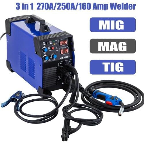 270A /250A /200A/160 Amp MIG MAG TIG Inverter Welder Semi-Automatic Welding IGBT Combo Welding Machine Spot Welder
