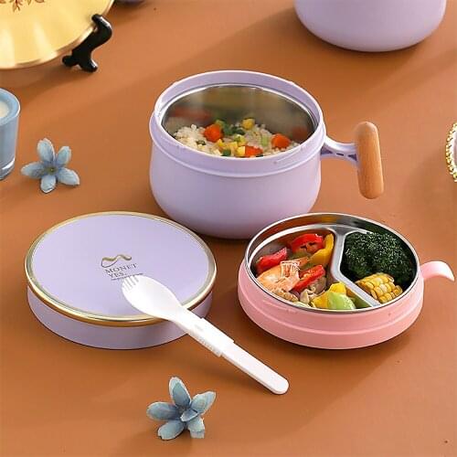 Stainless Steel Instant Noodle Bowl Large Capacity Double Decker Student Dormitory Fast Food Cup Office Work Portable Lunch Box