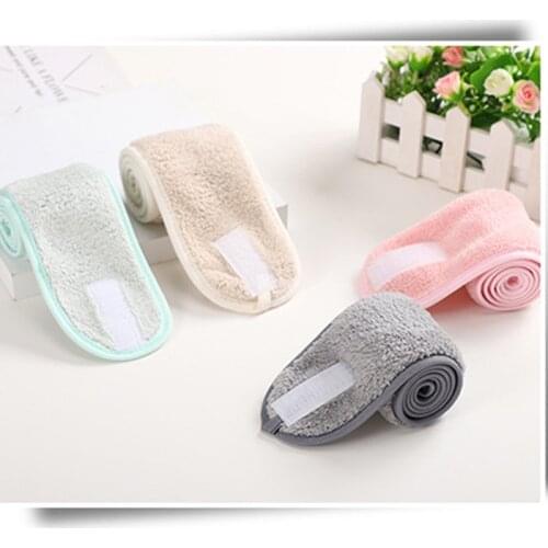 Cosmetic Headband Coral Fleece Turban Face Wash Adjustable Yoga Women Facial Toweling Bath Hairband Makeup Headbands Accessories
