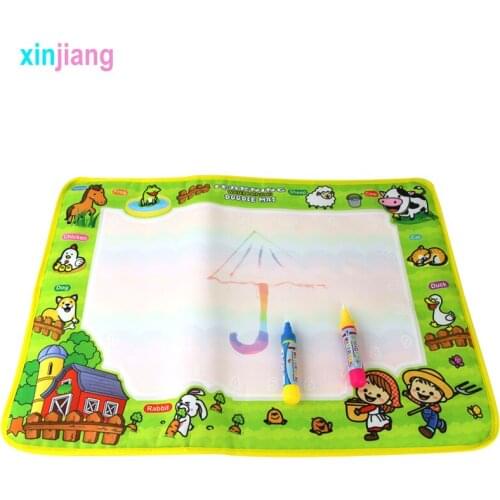 50*36cm Water Coloring Mat & 2 Magic Pen Water Drawing Writing Boards Painting Doodle Book Educational Toys Gift For Kids