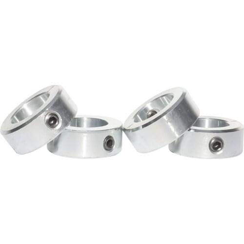 4PCS Zinc Plated Shaft Collars Solid Steel Set Screws Style The Inside Diameter Of Shaft Collars 1/4 5/16 3/8 1/2 5/8 3/4 7/8 1