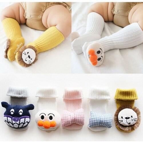 Pudcoco Infant Toddler Baby Boys Girls Cartoon Animals Anti-Slip Knitted Warm Floor Socks 5 colors