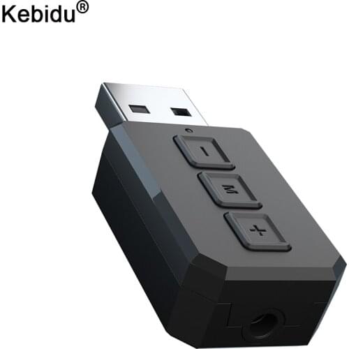 Kebidu Bluetooth 5.0 Receiver Wireless USB Adapter 2 In 1 3.5mm Audio Receiver/Transmitter For TV PC Car AUX Speaker