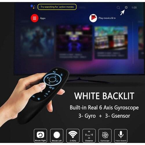 G10S Pro Backlit Air Mouse Voice Control with Backlight Mini Wireless Smart Remote Control Gyro Sensing For Android tv box PC