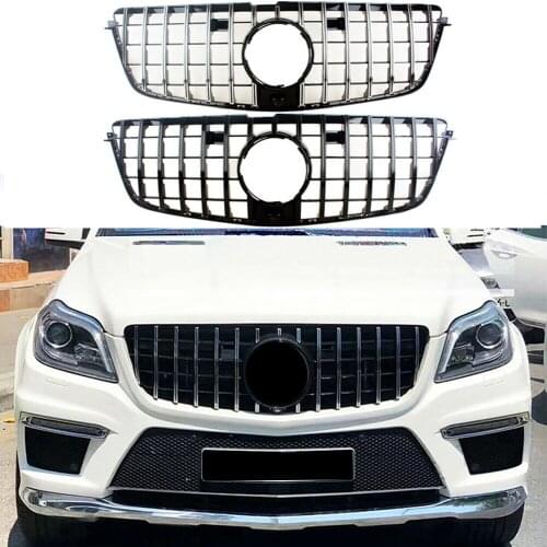 Front Racing Billet Bumper Grille Upper Facelift Grill For Mercedes-Benz GL- Class X166 2013 2014 2015