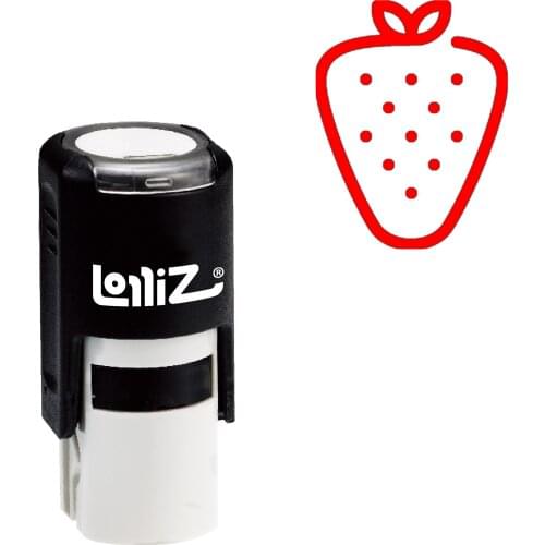LolliZ Strawberry Self-Inking Rubber Stamp - Modern Symbol Series