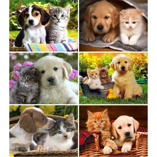 Christmas embroidery 5D DIY dog diamond Mosaic Animal Mosaic Cross stitch Art Home decoration gift