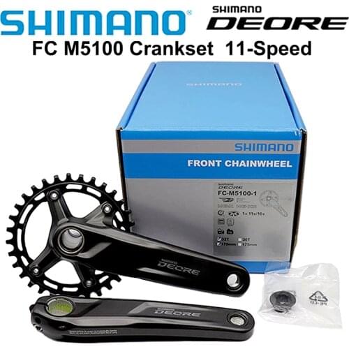 SHIMANO DEORE FC M5100 Crankset M5100 1x11-Speed 11s 11v 32T 175MM 170MM 32T 34T compatiable with M7000 BB52