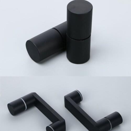 Glass Door Handle Sliding Door Matte Black Bathroom Glass Door Handles Black Shower Room knobs 145mm