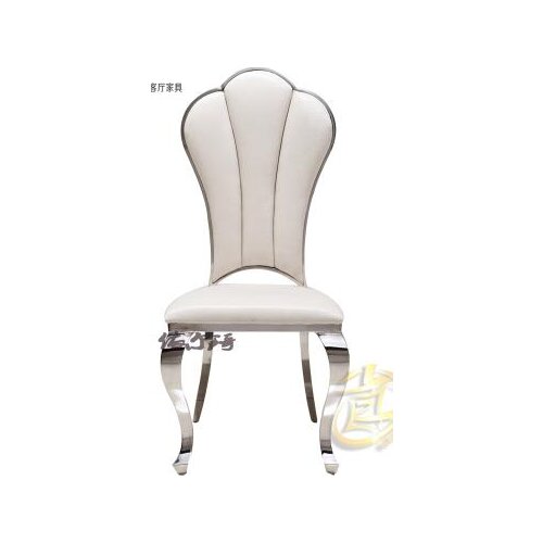 Stainless steel hotel table chair simple modern high-grade flannelette Europe type high back seat negotiating replacement