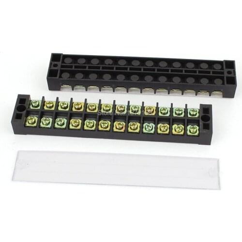 TB-2512 600V 25A double row 12P 12 position closed barrier screw, Terminal block copper part