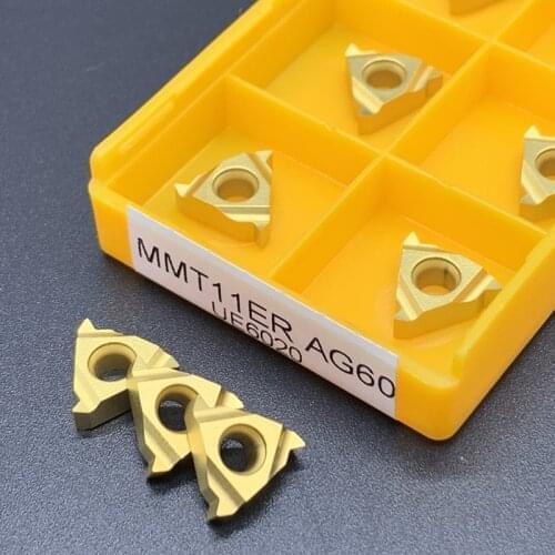 10PCS MMT11IR/ER AG60/AG55 VP15TF UE6020 US735 carbide inserts Thread Turning tool cutting tool Lathe Tools MMT11ER/IR AG60/AG55