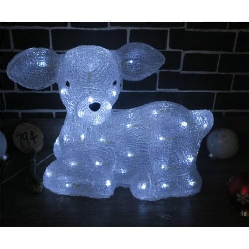 Window decoration ornaments acrylic luminous elk shape decoration ornaments home scene layout decoration penguins