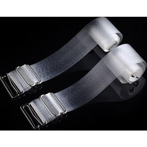 1.8 CM Women Metal Buckle Non Slip Elastic Bra Straps Adjustable Invisible Bra Strap Shoulder Belt Breast Accessories