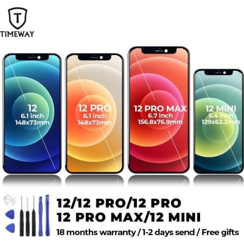 High Quality LCD Display For iPhone 12 12 Pro 12 Mini 12 Promax LCD Touch Screen Replacement Without Dead Pixel and Gift Tools